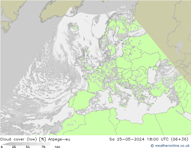 Wolken (tief) Arpege-eu Sa 25.05.2024 18 UTC