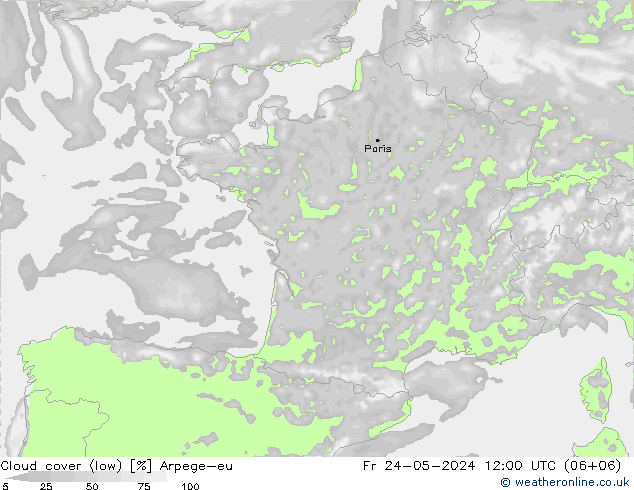 облака (низкий) Arpege-eu пт 24.05.2024 12 UTC
