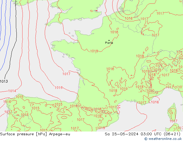 pressão do solo Arpege-eu Sáb 25.05.2024 03 UTC