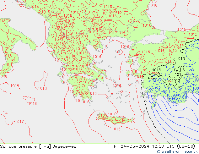 Bodendruck Arpege-eu Fr 24.05.2024 12 UTC