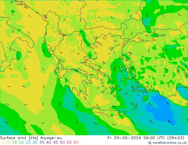  10 m Arpege-eu  24.05.2024 09 UTC