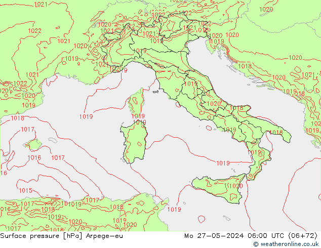 Luchtdruk (Grond) Arpege-eu ma 27.05.2024 06 UTC