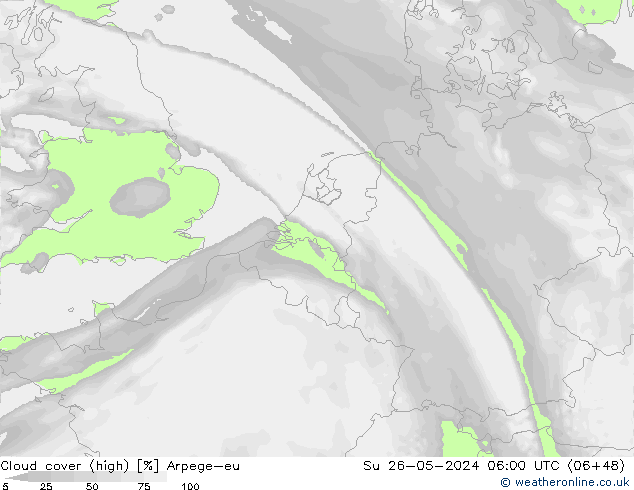 Wolken (hohe) Arpege-eu So 26.05.2024 06 UTC