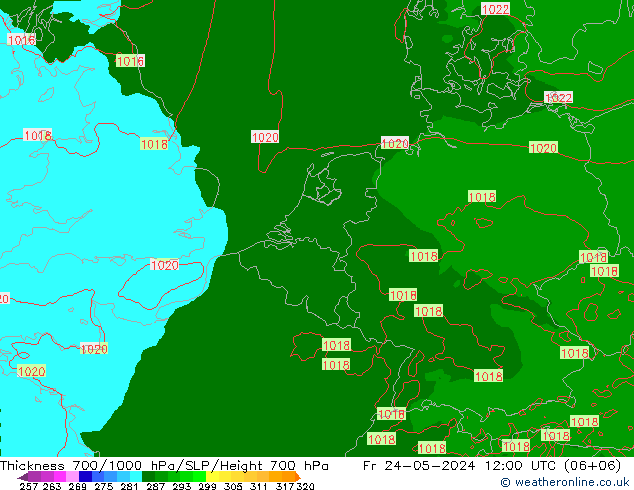 Thck 700-1000 hPa Arpege-eu 星期五 24.05.2024 12 UTC