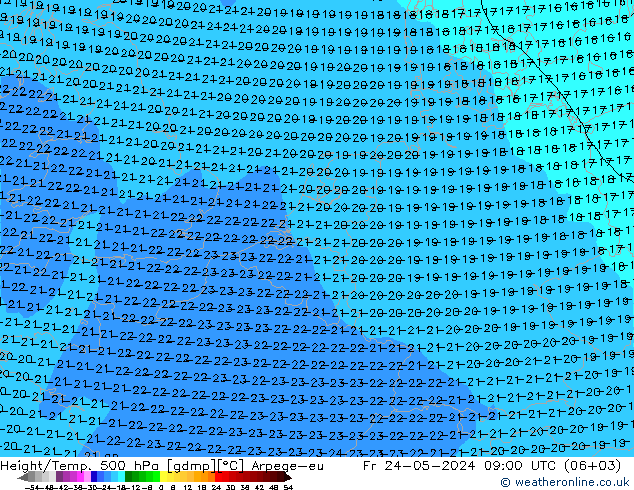 Height/Temp. 500 hPa Arpege-eu Fr 24.05.2024 09 UTC