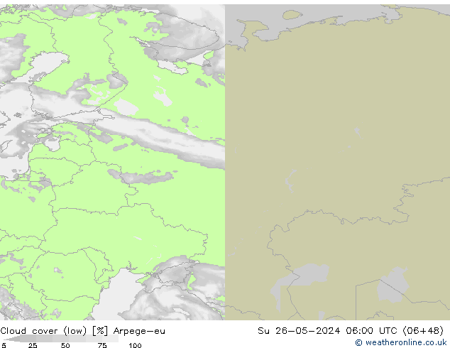 Nubes bajas Arpege-eu dom 26.05.2024 06 UTC