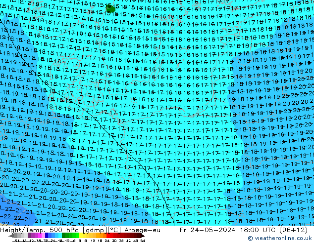 Height/Temp. 500 hPa Arpege-eu Fr 24.05.2024 18 UTC