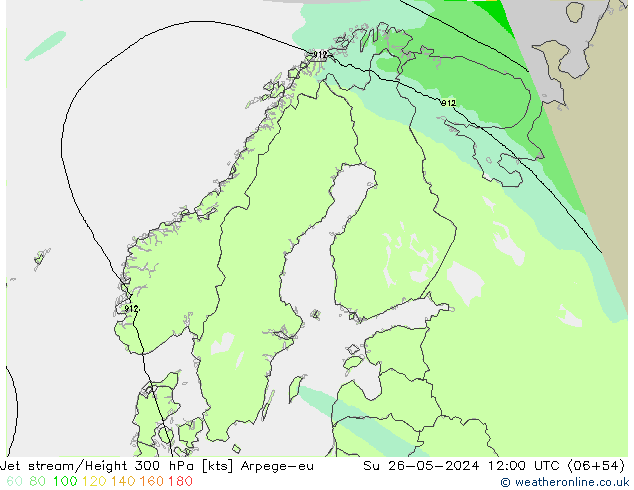 Jet Akımları Arpege-eu Paz 26.05.2024 12 UTC