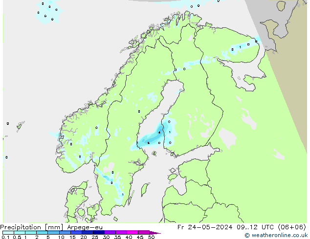 Niederschlag Arpege-eu Fr 24.05.2024 12 UTC