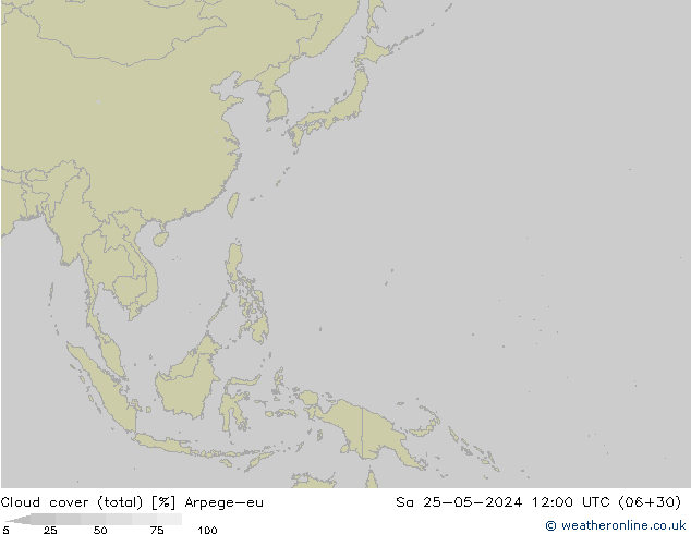 Bulutlar (toplam) Arpege-eu Cts 25.05.2024 12 UTC