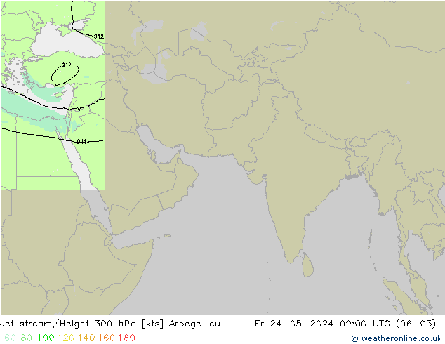 Jet stream Arpege-eu Sex 24.05.2024 09 UTC