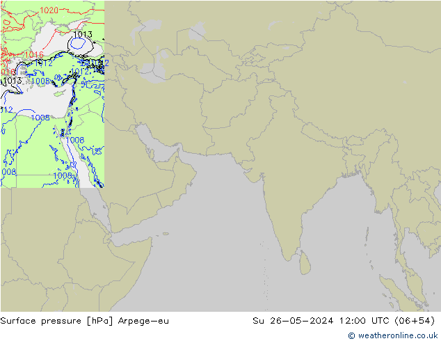 Surface pressure Arpege-eu Su 26.05.2024 12 UTC