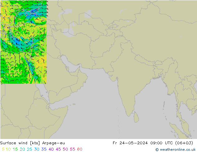 风 10 米 Arpege-eu 星期五 24.05.2024 09 UTC