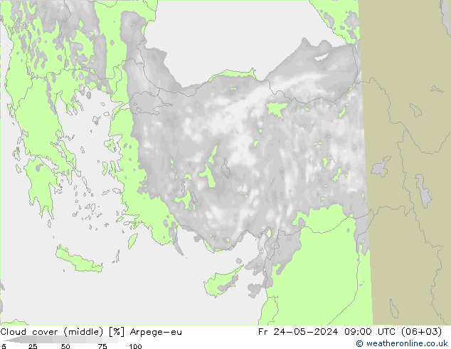 облака (средний) Arpege-eu пт 24.05.2024 09 UTC