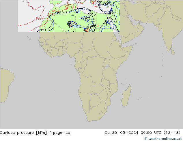 pressão do solo Arpege-eu Sáb 25.05.2024 06 UTC