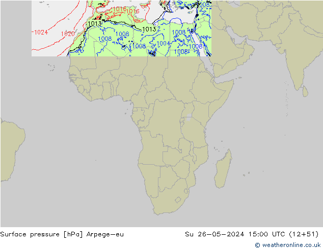 pression de l'air Arpege-eu dim 26.05.2024 15 UTC