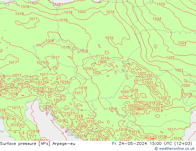 pression de l'air Arpege-eu ven 24.05.2024 15 UTC