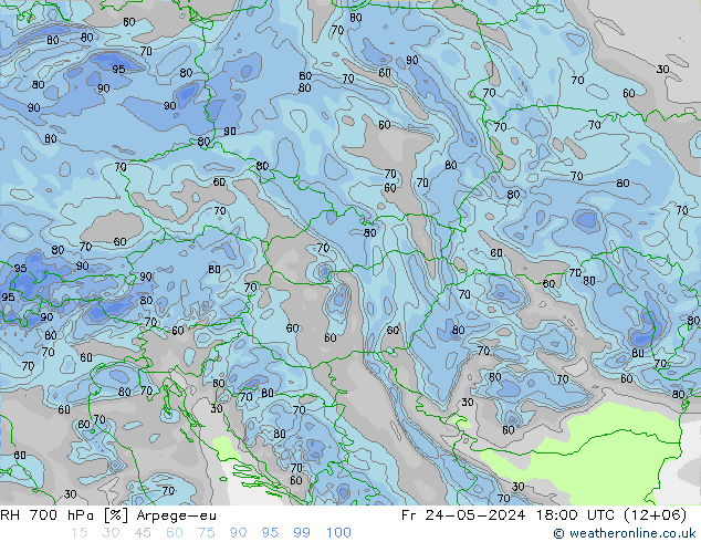 RV 700 hPa Arpege-eu vr 24.05.2024 18 UTC