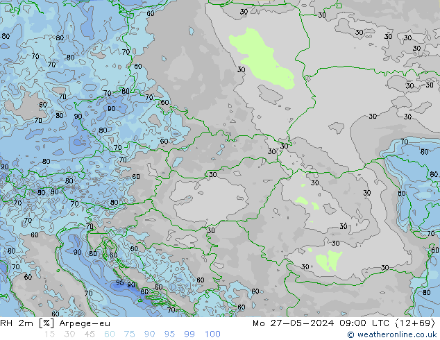 RH 2m Arpege-eu Mo 27.05.2024 09 UTC