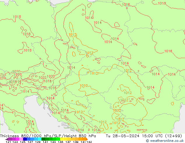 Thck 850-1000 hPa Arpege-eu Ter 28.05.2024 15 UTC