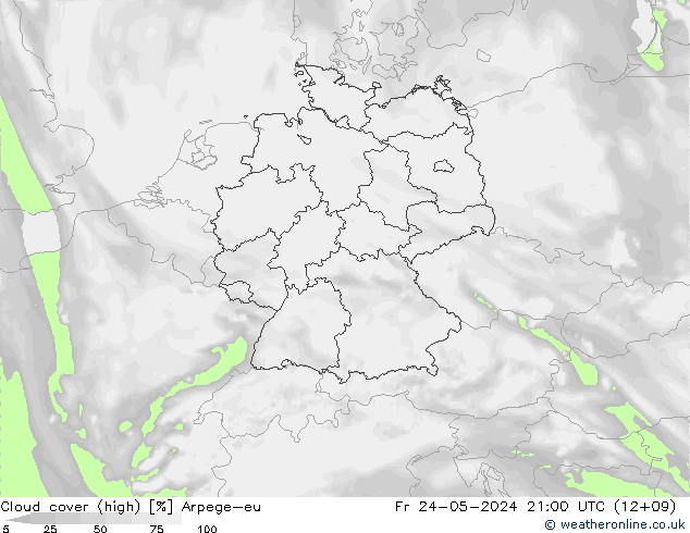 Nubi alte Arpege-eu ven 24.05.2024 21 UTC