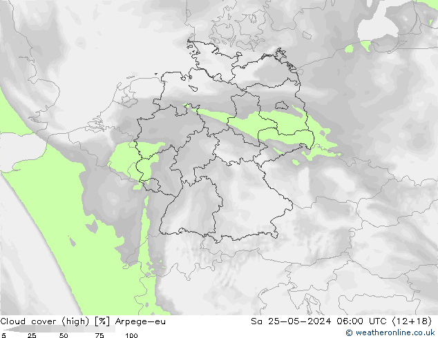 nuvens (high) Arpege-eu Sáb 25.05.2024 06 UTC