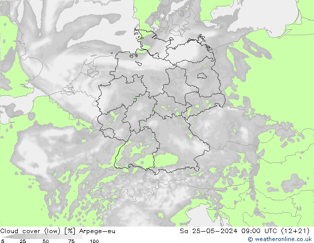 Nubi basse Arpege-eu sab 25.05.2024 09 UTC