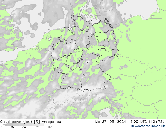 Nuages (bas) Arpege-eu lun 27.05.2024 18 UTC