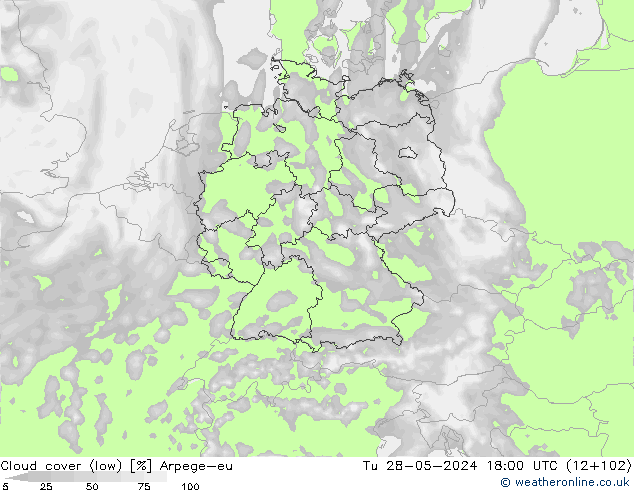 Nubi basse Arpege-eu mar 28.05.2024 18 UTC