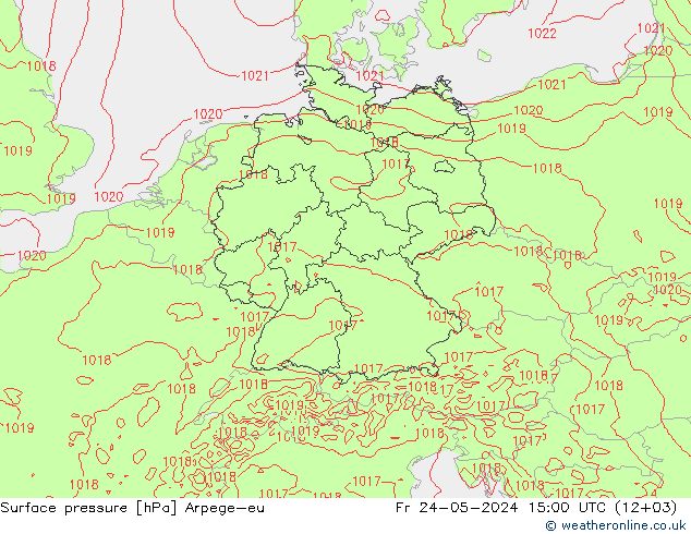 Yer basıncı Arpege-eu Cu 24.05.2024 15 UTC