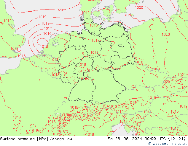 pressão do solo Arpege-eu Sáb 25.05.2024 09 UTC