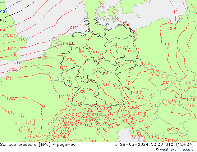 ciśnienie Arpege-eu wto. 28.05.2024 00 UTC