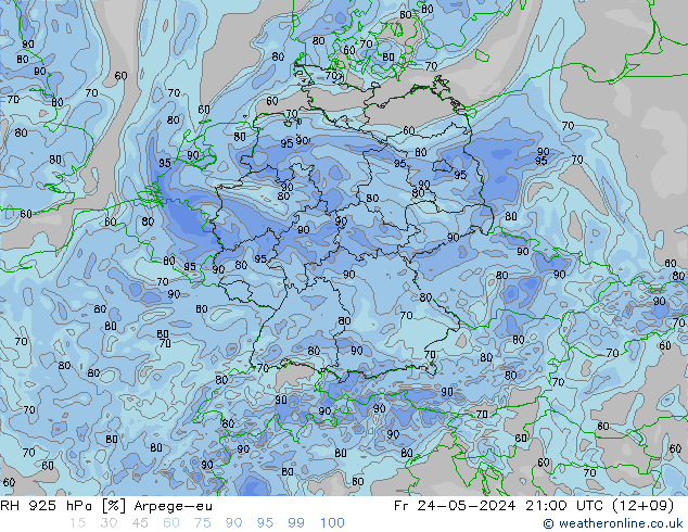 925 hPa Nispi Nem Arpege-eu Cu 24.05.2024 21 UTC