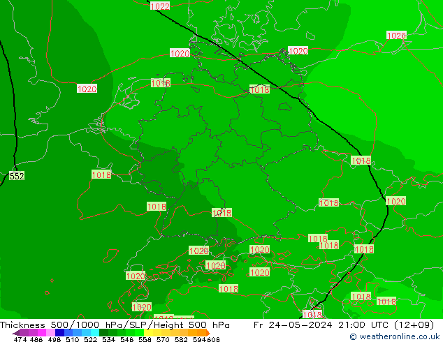 Thck 500-1000hPa Arpege-eu  24.05.2024 21 UTC