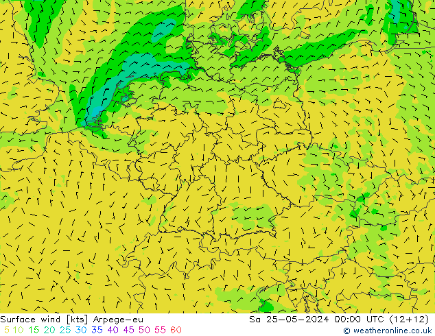 Bodenwind Arpege-eu Sa 25.05.2024 00 UTC