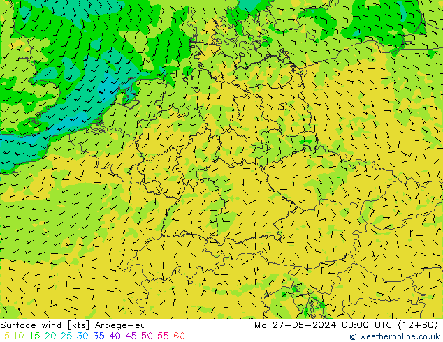  10 m Arpege-eu  27.05.2024 00 UTC