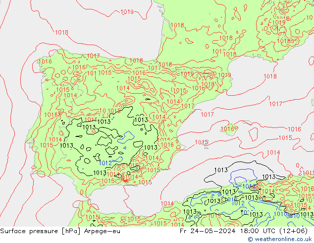 ciśnienie Arpege-eu pt. 24.05.2024 18 UTC