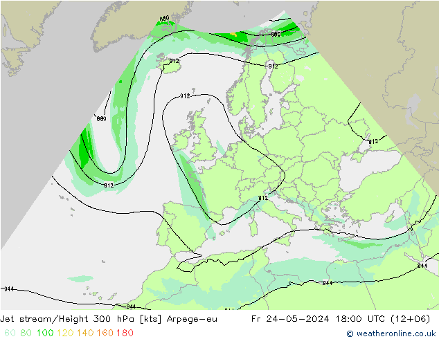 高速氣流 Arpege-eu 星期五 24.05.2024 18 UTC