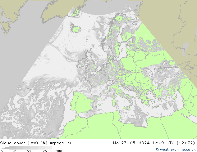 Nubi basse Arpege-eu lun 27.05.2024 12 UTC