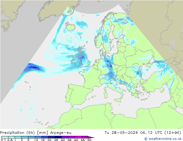 Nied. akkumuliert (6Std) Arpege-eu Di 28.05.2024 12 UTC