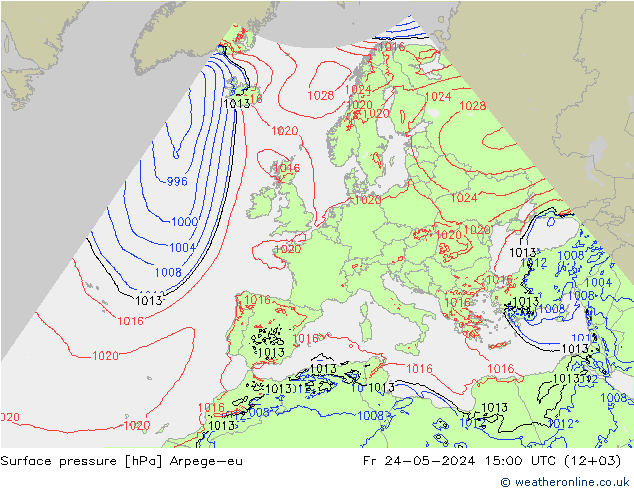 Bodendruck Arpege-eu Fr 24.05.2024 15 UTC