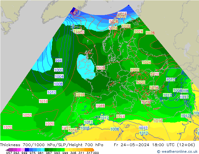 Thck 700-1000 hPa Arpege-eu 星期五 24.05.2024 18 UTC