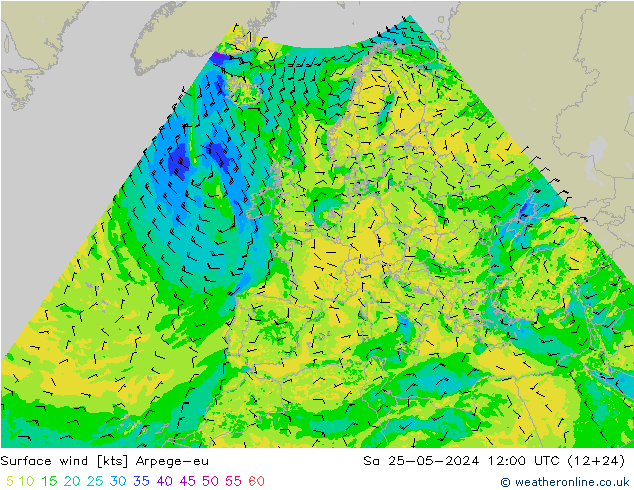 Bodenwind Arpege-eu Sa 25.05.2024 12 UTC