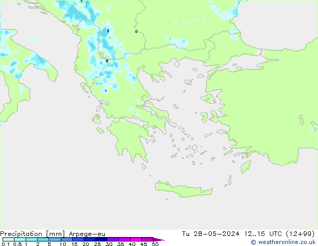 Précipitation Arpege-eu mar 28.05.2024 15 UTC