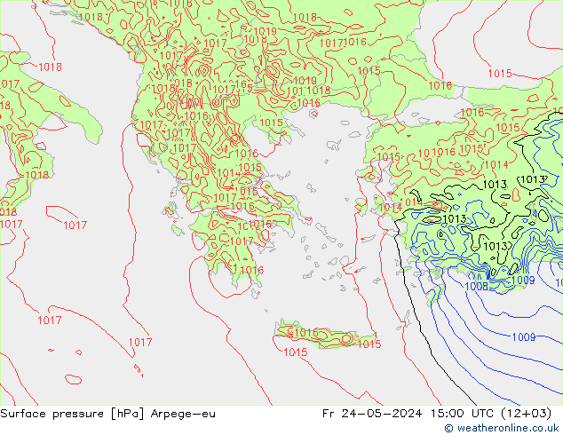 pression de l'air Arpege-eu ven 24.05.2024 15 UTC