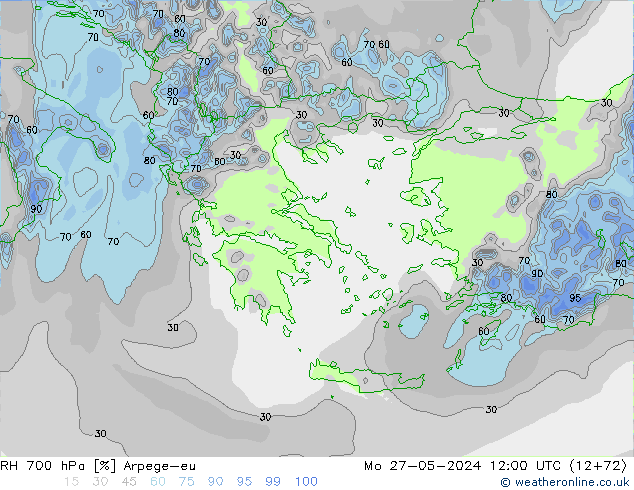 RV 700 hPa Arpege-eu ma 27.05.2024 12 UTC