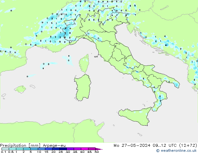 Yağış Arpege-eu Pzt 27.05.2024 12 UTC