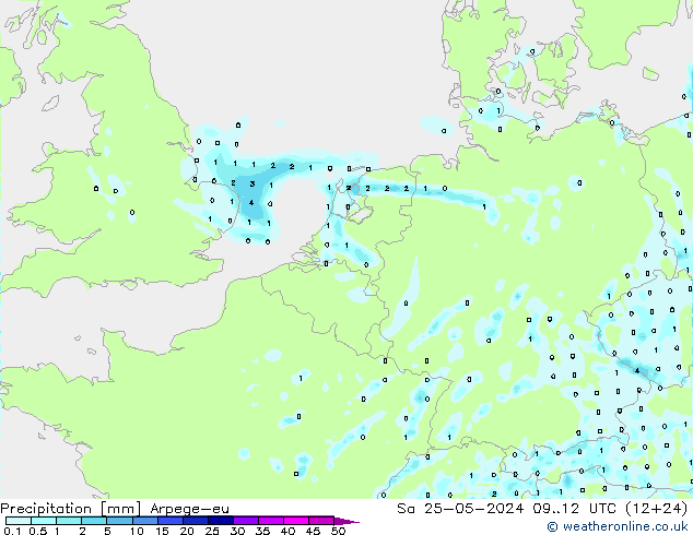 Yağış Arpege-eu Cts 25.05.2024 12 UTC