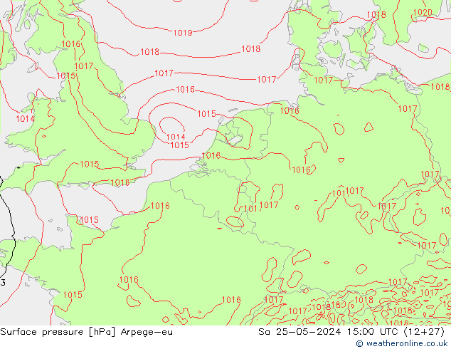 Bodendruck Arpege-eu Sa 25.05.2024 15 UTC