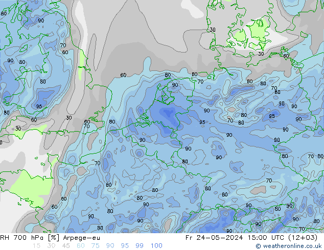 700 hPa Nispi Nem Arpege-eu Cu 24.05.2024 15 UTC